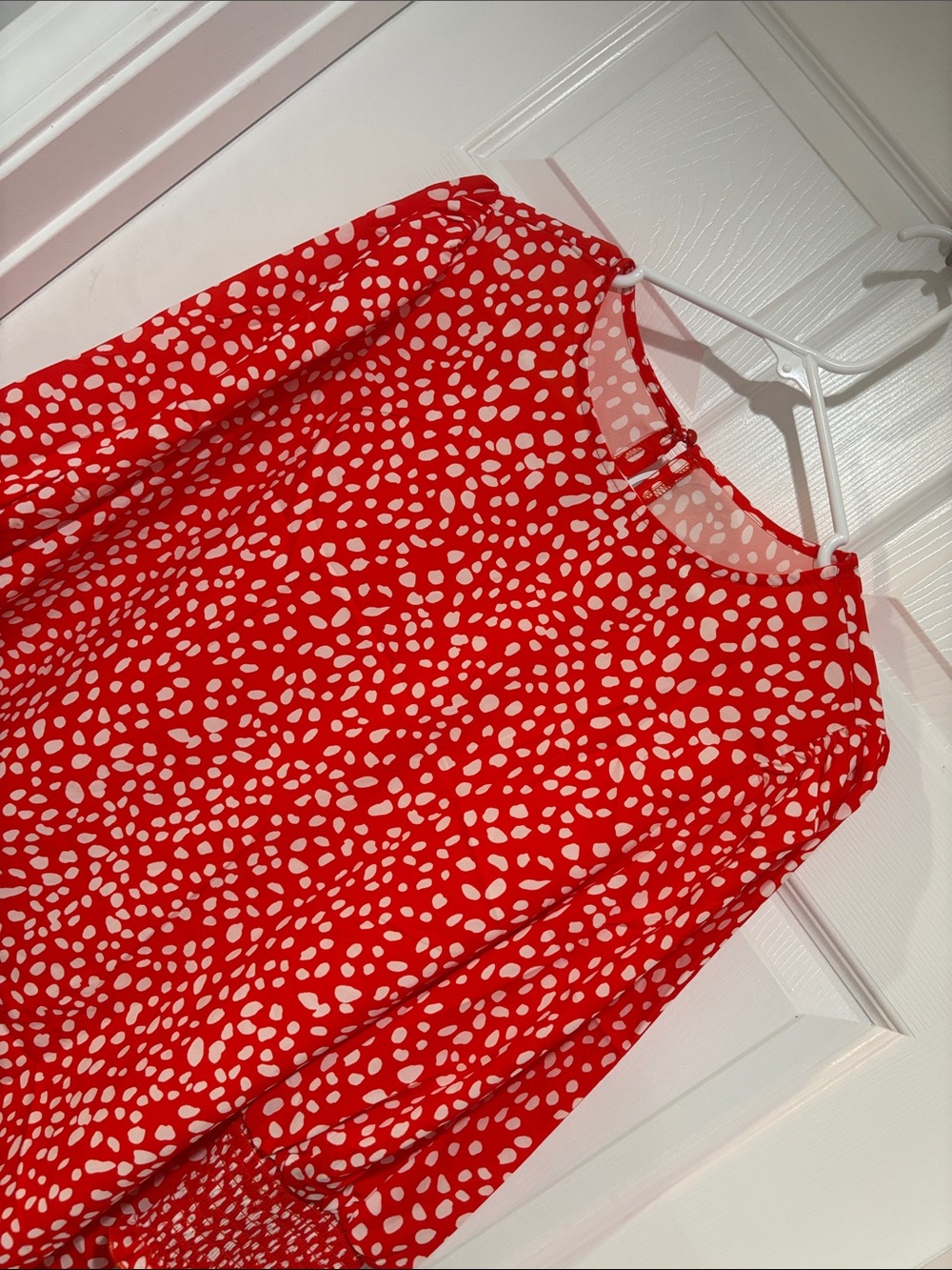 Red Polka Dot Women's Top